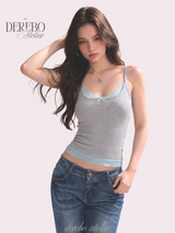 Hot Sagging Lace Sleeveless Top