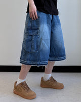 Faded Vintage Bermuda Cargo Denim