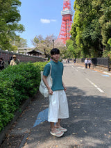 Boucle Open-Knit Summer Sweater