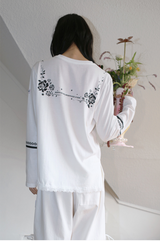 SAILOR COLLAR PRINTING T-SHIRT OFF WHITE