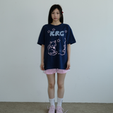 KIRIGIRL ボクシーTシャツ _NAVY
