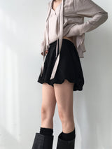 Pumpkin suede banding shorts