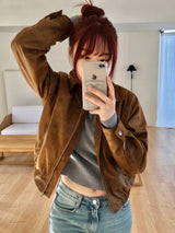 Arcti leather blouson jacket
