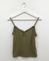 Otti frill button sleeveless top (3color)