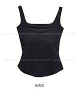 [U-BASIC] Tommy Basic Square Neck Sleeveless (+With Cup)