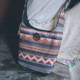 hippie button cross bag pink