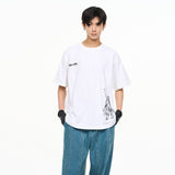 ドローイングデザイン半袖Tシャツ