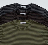 ダンブルストライプマッスルフィットショートスリーブTシャツ