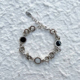 Cool Silver Circle Link Bracelet