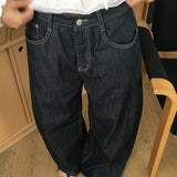 Kenz Balloon Fit Panel Wide Summer Denim Jeans 1 Color