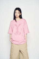 25SS SOLO RABBIT ALIEN SHORT SLEEVE T-SHIRT LIGHT PINK