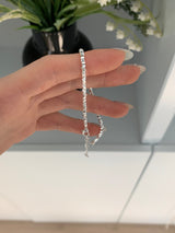 Silver square beads bracelet