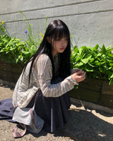 ネイティン ストライプ ロングスリーブ ニット