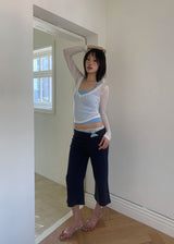 FOLDING CROP CAPRI PANTS (2color)