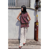 LACE COMBI BOOTS-CUT PANTS