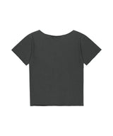 ピグメントグルーヴィワンショルダーTシャツ_チャコール