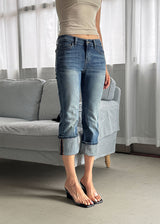 ROLL-UP CAPRI JEANS (S-L)