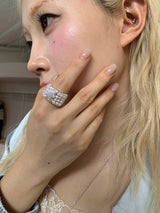 Pearl mix STAR open ring
