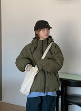 [unisex] Belcott Two-Way Quilting Hood Padding Jumper