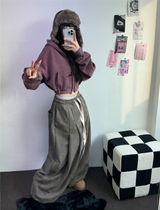 ピグメントハーディークロップドフーディージップアップ ❤🩶🤎 3COLOR
