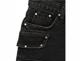 summer black cargo short pants