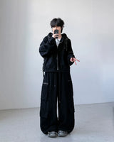 レクシア クロップ フード ジップアップ