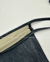 strap denim crop top
