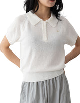モナルカラー ショートスリーブ ニットTシャツ