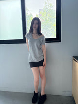 Slub U-Neck T