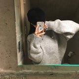 [BELLIDE MADE] キンシャモヘアVネックルーズフィットニット