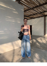 Santori chiffon off-shoulder sleeveless T-shirt
