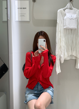 Loop Summer Ribbed Knit Cardigan / 4 colors