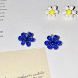 [MADE]Summer Blue Flower Beads Earing