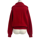  Metal snap button high neck long sleeve knit cardigan (3 colors)