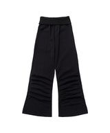 FOLDING SHIRRING PANTS - BLACK