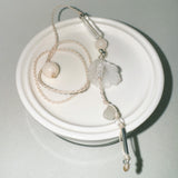 silver drop white flower bookmark