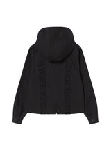 コットンシャーリングフードジャケット ブラック