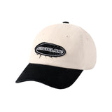 24FW TWO TONE APPLIQUE PATCH BALL CAP BLACK