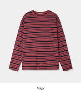 Tone pigment mix stripe long sleeves