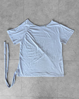 MELT BUTTON OFF-SHOULDER T-SHIRT