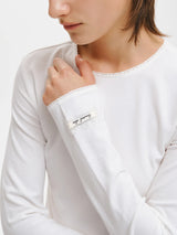 レース ラウンドネック Tシャツ
