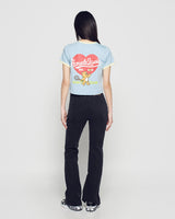 26SSウーマン テニス AC ベア クロップ ショートスリーブ リンガー Tシャツ