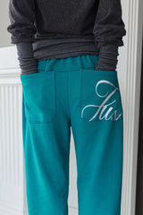 26SS★ SILVER GLITTER SWEAT PANTS