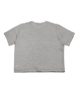 ウェーブストライプハーフニットTシャツ
