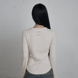 C 90S LINE BASIC LONG SLEEVE T-SHIRT_BEIGE