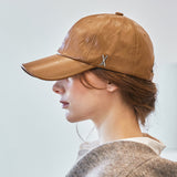 VA Cubic Stud Veganleather Ball Cap / Camel