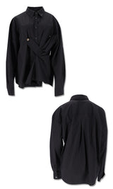 Draping Basic Shirts Black