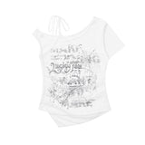 ノクシー グラフィック レイヤードTシャツ