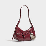 Leopard Print Keychain Shoulder Bag