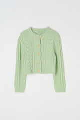 Nutty cable cardigan_mint